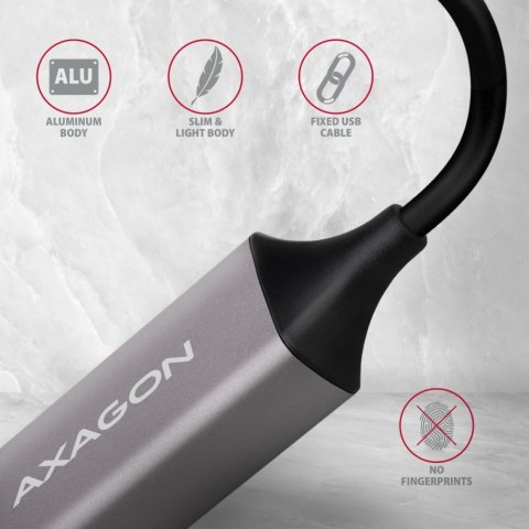 AXAGON ADE-TR Karta sieciowa Gigabit Ethernet USB-A 3.2 Gen 1 metalowa szarość