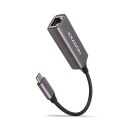 Adapter AXAGON ADE-TRC Gigabit Ethernet USB-C 3.2 metalowy tytanowa szarość