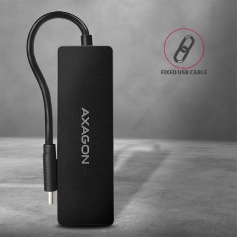 Hub AXAGON HUE-G1C 4-portowy USB 3.2 Gen 1 Slim Type-C 14cm