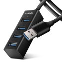Hub AXAGON HUE-M1AL 4-portowy metalowy USB 3.2 Gen 1 z kablem 1.2m