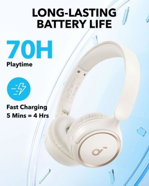 Słuchawki Anker Soundcore H30i białe z basem Bluetooth 5.3