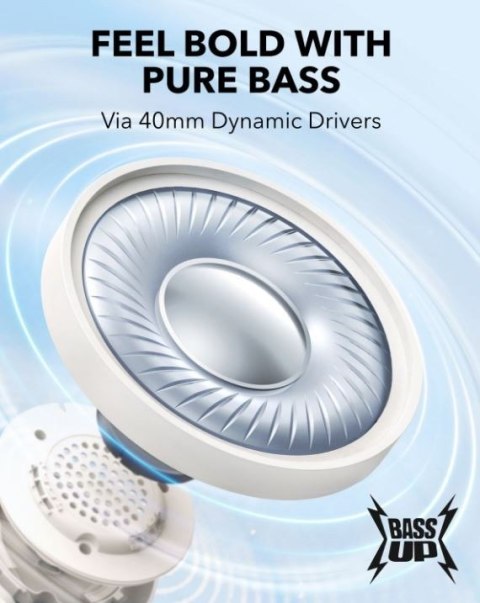 Słuchawki Anker Soundcore H30i białe z basem Bluetooth 5.3