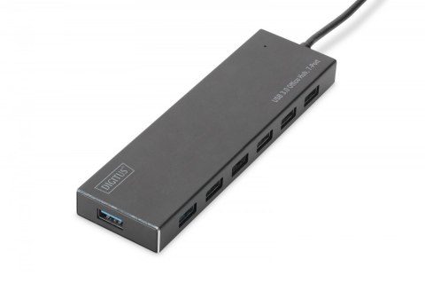 HUB Digitus 7-portowy USB 3.0 aktywny zasilany z aluminium