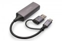 Karta sieciowa Digitus USB 3.1 Typ C i USB A Gigabit Ethernet 2.5Gbps