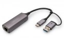 Karta sieciowa Digitus USB 3.1 Typ C i USB A Gigabit Ethernet 2.5Gbps