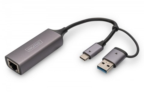 Karta sieciowa Digitus USB 3.1 Typ C i USB A Gigabit Ethernet 2.5Gbps
