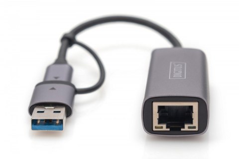 Karta sieciowa Digitus USB 3.1 Typ C i USB A Gigabit Ethernet 2.5Gbps
