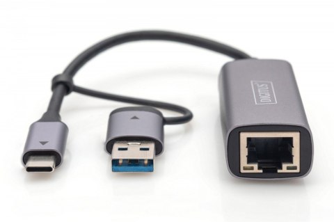Karta sieciowa Digitus USB 3.1 Typ C i USB A Gigabit Ethernet 2.5Gbps