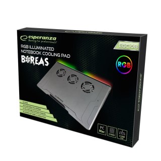 Podstawka chłodząca Esperanza Boreas gaming RGB z wentylatorami USB