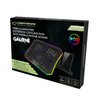 Podstawka chłodząca Esperanza Galerne RGB z wentylatorami do 19 notebooków