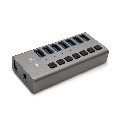 HUB I-tec USB 3.0 7 portów 36W z ładowaniem aktywny szary