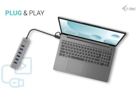 I-tec Hub USB-C Charging Metal HUB 7 Port aktywny wielofunkcyjny