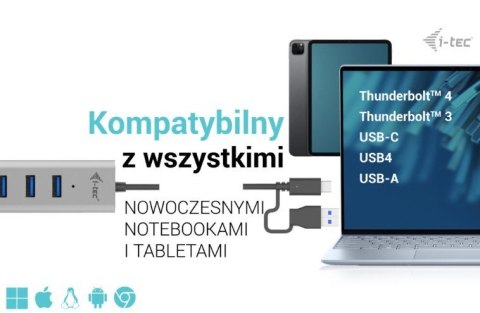 I-tec Hub USB-C Charging Metal HUB 7 Port aktywny wielofunkcyjny