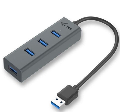 HUB USB I-tec 4-portowy metalowy pasywny USB 3.0 z ładowaniem