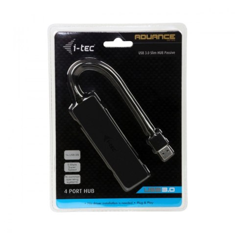HUB I-tec USB 3.0 Slim PASS 4 porty pasywne do Win/MAC
