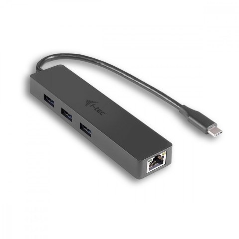 I-tec USB-C Slim 3-port HUB z Gigabit Ethernet szybki adapter USB
