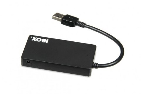 IBOX Hub USB 3.0 4-portowy slim Czarny z szybkim transferem