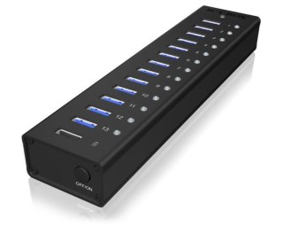 HUB IcyBox IB-AC6113 aktywny 13-portowy USB 3.0 aluminiowy