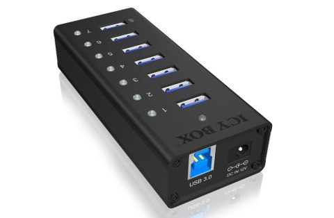 IcyBox IB-AC618 aktywny 7-portowy hub USB 3.0 z ładowaniem