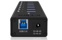 IcyBox IB-AC618 aktywny 7-portowy hub USB 3.0 z ładowaniem