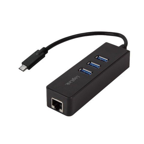 LogiLink Adapter Gigabit Ethernet USB 3.0 z hubem USB 3 porty