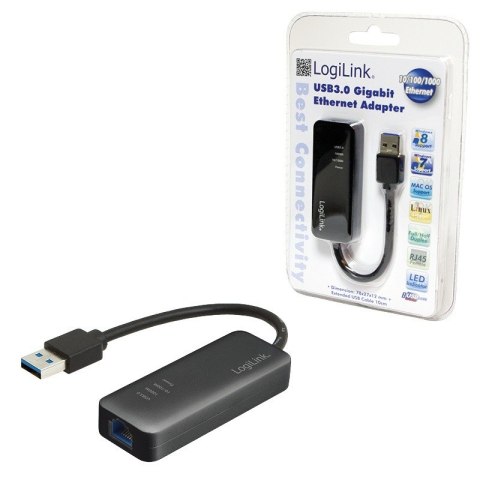 LogiLink Adapter Gigabit Ethernet USB 3.0 aktywny szybki LAN