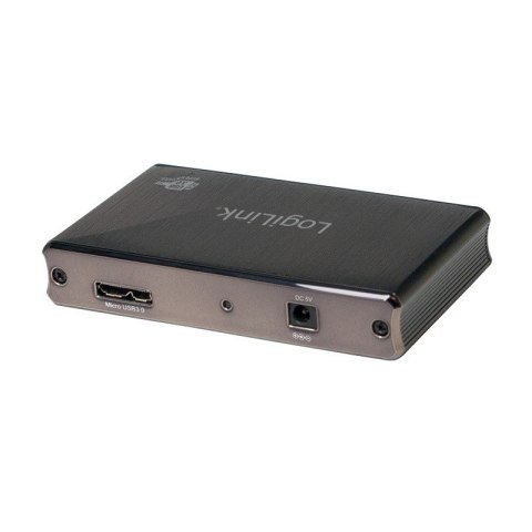 Hub USB 3.0 LogiLink 4 portowy aluminiowy zasilany czarny