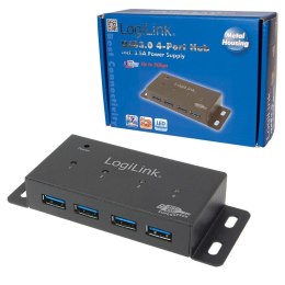 LogiLink HUB 4xUSB3.0 aktywny metalowy hub USB 3.0 z szybkim transferem