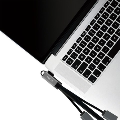 LogiLink Hub USB 3.2 USB-C 90° 3xUSB-A 0.15m szybki adapter