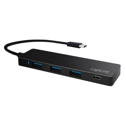 LogiLink Hub USB-C 3.1 4-portowy ultra slim czarny