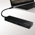 LogiLink Hub USB-C 3.1 4-portowy ultra slim czarny