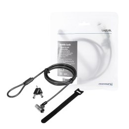 LogiLink Linka zabezpieczająca do notebooka Noble Lock PVC czarna