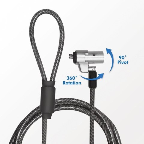 LogiLink Linka zabezpieczająca do notebooka Noble Lock PVC czarna