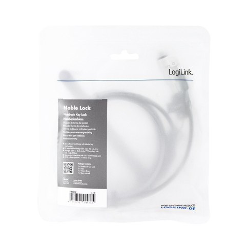 LogiLink Linka zabezpieczająca do notebooka Noble Lock PVC czarna