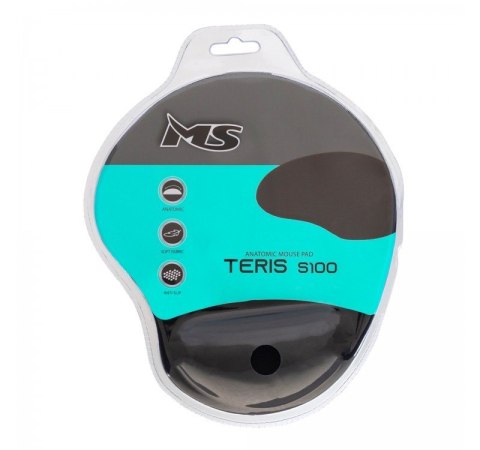 Podkładka pod mysz MS Teris S100 żelowa czarna anatomiczna biurowa