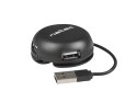 Hub USB Natec Bumblebee 4 porty czarny USB 2.0 estetyczny