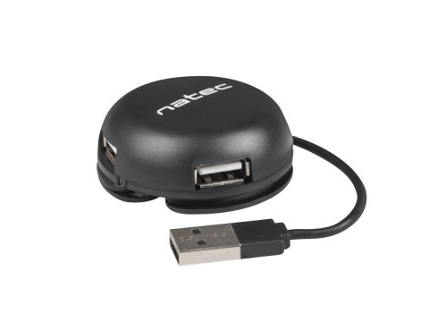 Hub USB Natec Bumblebee 4 porty czarny USB 2.0 estetyczny