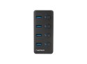 Hub USB Natec Mantis 4 porty zasilany aktywny USB 3.0 czarny