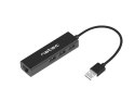 Natec Hub USB Dragonfly 3 porty USB 2.0 RJ45 kompaktowy adapter