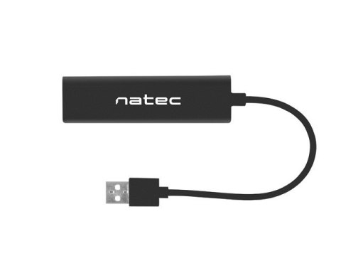 Natec Hub USB Dragonfly 3 porty USB 2.0 RJ45 kompaktowy adapter