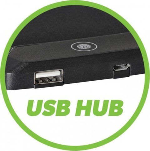 Podkładka pod mysz Rebeltec Slider Long LED z wbudowanym HUB USB