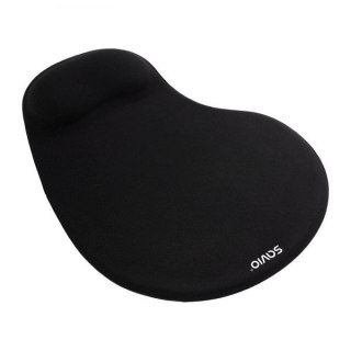 Podkładka żelowa pod mysz Savio MP-01B czarna z podpórką na nadgarstek