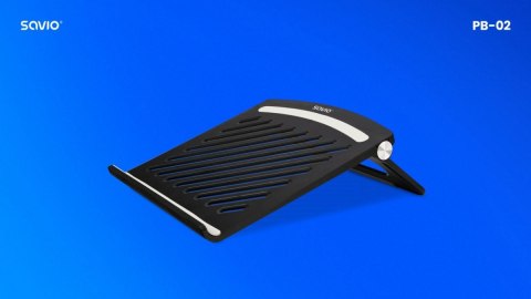 Podstawka biurowa Savio PB-02 ergonomiczna pod laptop tablet czarna