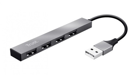 Trust Mini Hub USB Halyx 4 porty szybkość 480 Mbit/s aluminiowy
