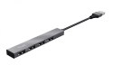 Trust Mini Hub USB Halyx 4 porty szybkość 480 Mbit/s aluminiowy