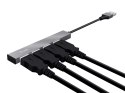 Trust Mini Hub USB Halyx 4 porty szybkość 480 Mbit/s aluminiowy