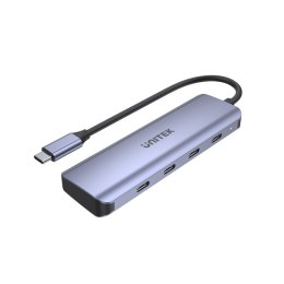 Unitek HUB USB-C 3.1 4x USB-C 5 Gbps elegancki aluminiowy hub