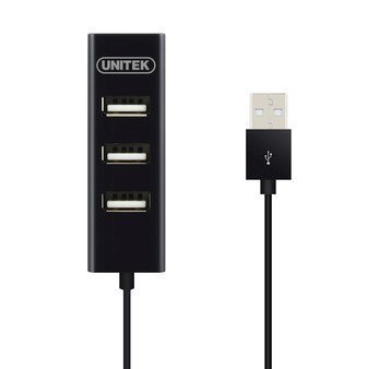 Unitek Hub 4x USB 2.0 Y-2140 czarny pasywny koncentrator z ładowaniem