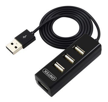 Unitek Hub 4x USB 2.0 Y-2140 czarny pasywny koncentrator z ładowaniem