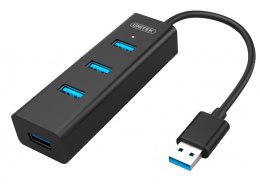 Unitek Hub 4x USB 3.0 aktywny czarny z ładowaniem BC1.2
